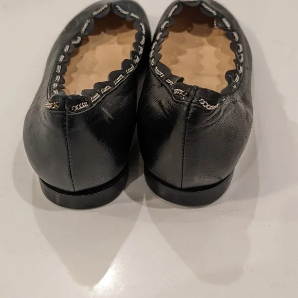 Pour La Victoire | Black Leather Flats