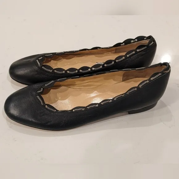 Pour La Victoire | Black Leather Flats