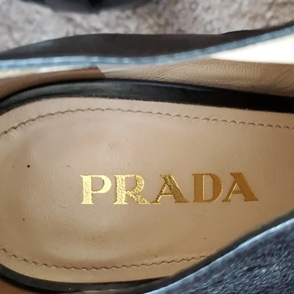 Prada back zip open shoes