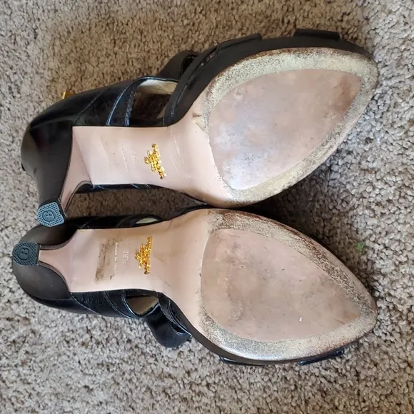 Prada back zip open shoes