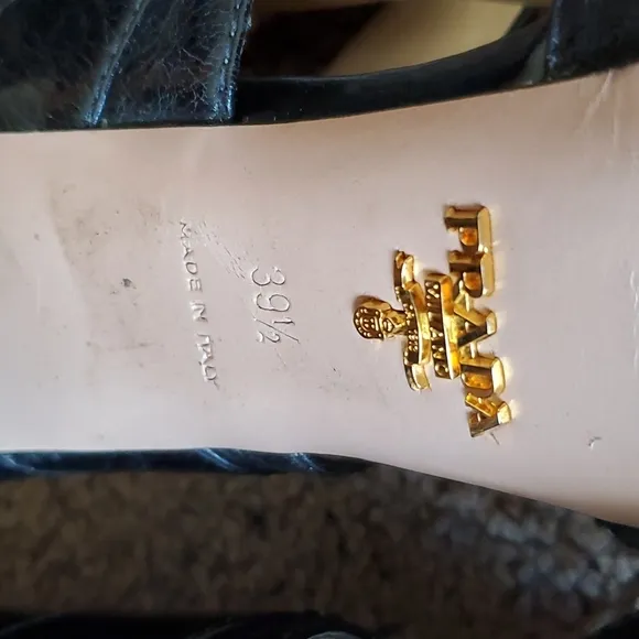 Prada back zip open shoes
