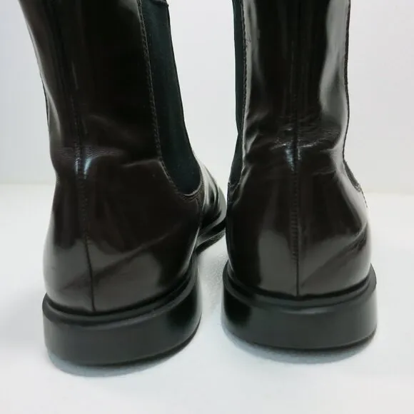 Prada Chelsea Leather Dress Boots Footwear Shoes Men's Italy Sz 12