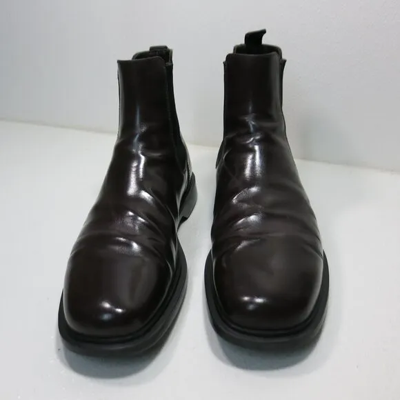 Prada Chelsea Leather Dress Boots Footwear Shoes Men's Italy Sz 12