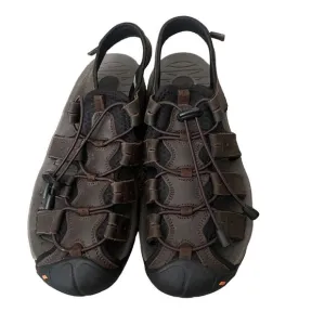 Propet Joseph NWOB Men's Size 9.5 Brown Leather Outdoor Sandals Shoes