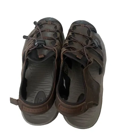 Propet Joseph NWOB Men's Size 9.5 Brown Leather Outdoor Sandals Shoes