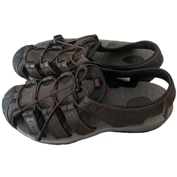 Propet Joseph NWOB Men's Size 9.5 Brown Leather Outdoor Sandals Shoes