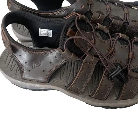 Propet Joseph NWOB Men's Size 9.5 Brown Leather Outdoor Sandals Shoes