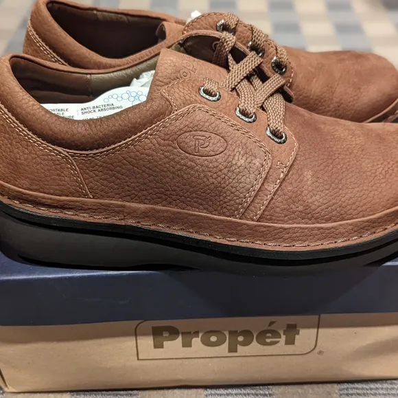 Propet leather brown orthopedic walking shoes 9 5E