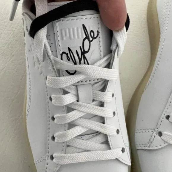 Puma Clyde Signature Ice Gum Sole Leather Shoes 2 Sets Laces size 4.5C