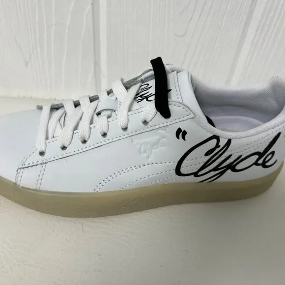 Puma Clyde Signature Ice Gum Sole Leather Shoes 2 Sets Laces size 4.5C