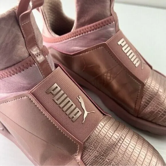 Puma Fierce Metallic Sneaker Trainer Rose Gold Women's Athletic Shoes 8.5