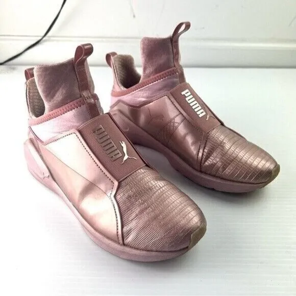 Puma Fierce Metallic Sneaker Trainer Rose Gold Women's Athletic Shoes 8.5