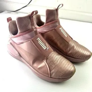 Puma Fierce Metallic Sneaker Trainer Rose Gold Women's Athletic Shoes 8.5