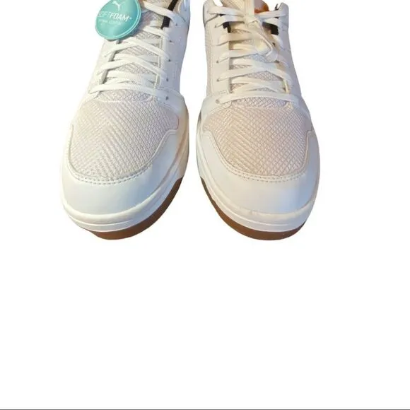 Puma Men's Rebound LayUp Lo Mesh White Black Shoes Sneakers with Box 13