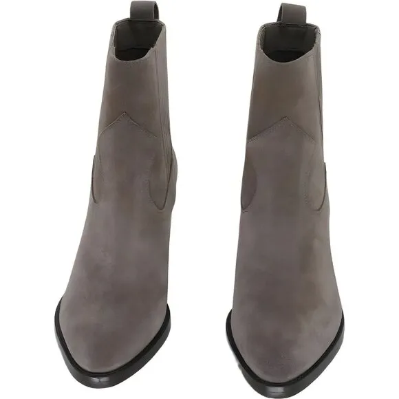 Ralph Lauren Racquel Pointed-Toe Booties in Truffle - Women's 6.5M