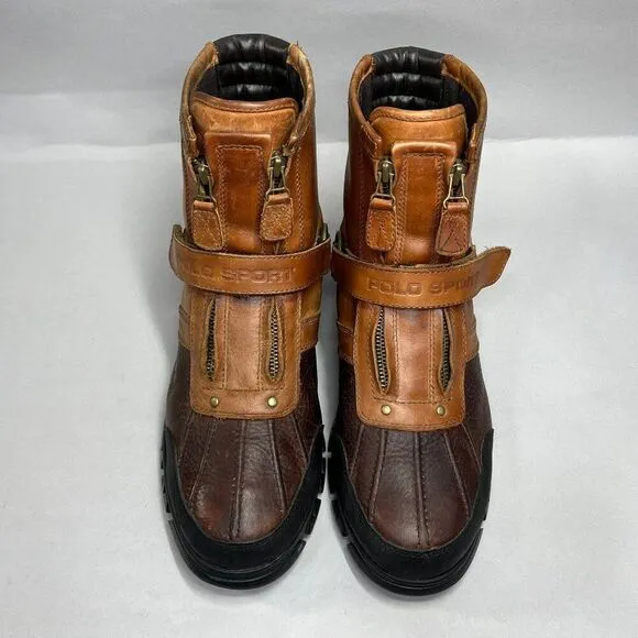 Ralph Lauren Polo Sport Men's Size 11D Conquest Hi II Brown Leather Boots