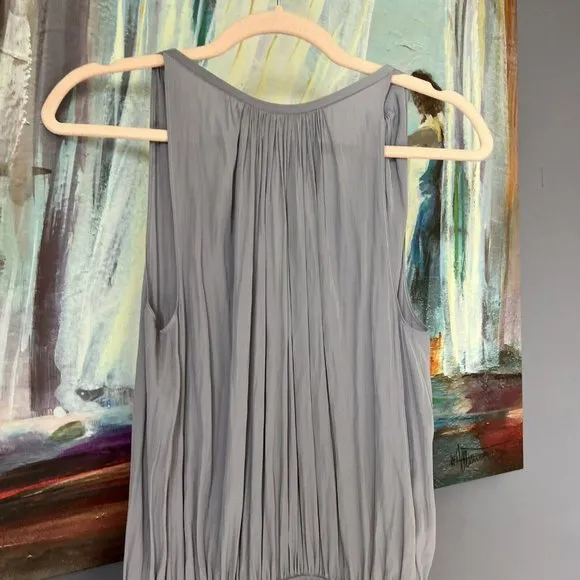 Ramy Brook Audrey Sz S-M Sleeveless Midi Lavender Dress Smocked Cinched Waist