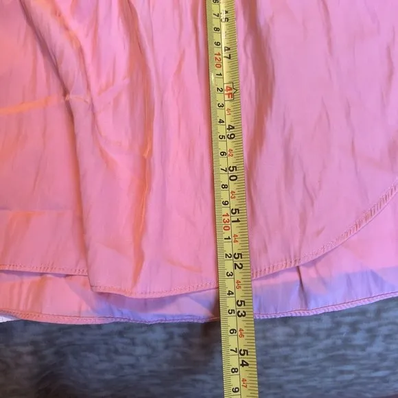 Ramy Brook Audrey Sz S-M Sleeveless Midi peach Dress Smocked Cinched Waist