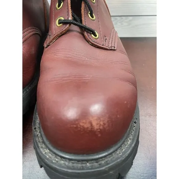 Red Dawg Lites Vibram Boots Canada Made 51801 Mens 8 Leather Forestry Boots Red‎