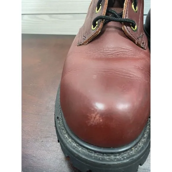 Red Dawg Lites Vibram Boots Canada Made 51801 Mens 8 Leather Forestry Boots Red‎