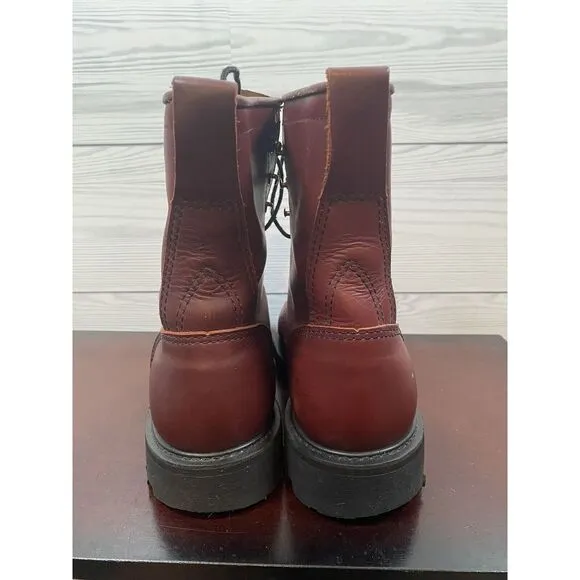 Red Dawg Lites Vibram Boots Canada Made 51801 Mens 8 Leather Forestry Boots Red‎