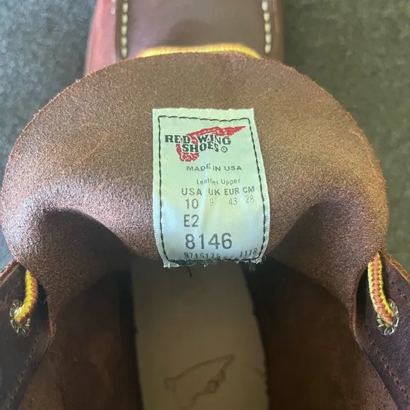 Red Wing Heritage US-made Never Worn Men's Roughneck Moc Toe Lace Up Boot sz 10