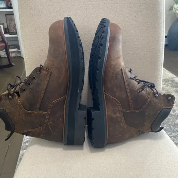 Red wing shoes leather boots oil resistant Distressed Brown Dynaforce 912 Mens