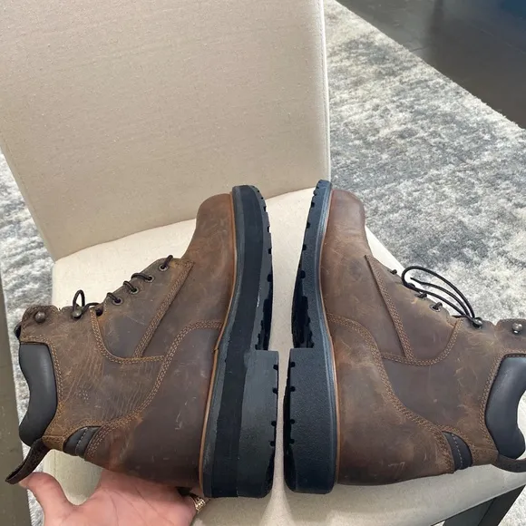 Red wing shoes leather boots oil resistant Distressed Brown Dynaforce 912 Mens