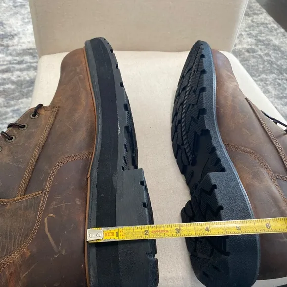 Red wing shoes leather boots oil resistant Distressed Brown Dynaforce 912 Mens