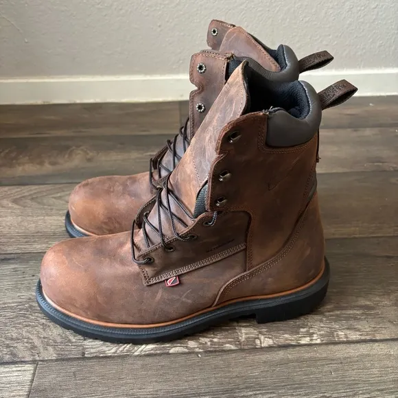 Red Wing Shoes Men's 4200 Dynaforce Waterproof Work Boots Steel Toe Size 12 NEW