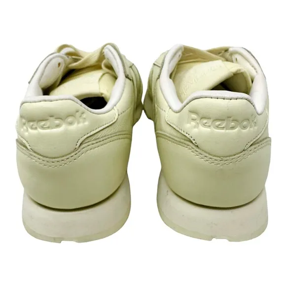 Reebok Classic Leather Shoes Girls Grade School Pale Yellow Size 6Y