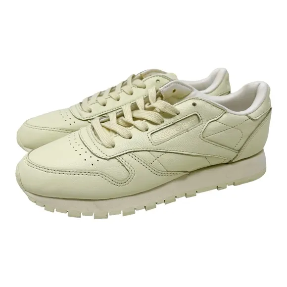 Reebok Classic Leather Shoes Girls Grade School Pale Yellow Size 6Y