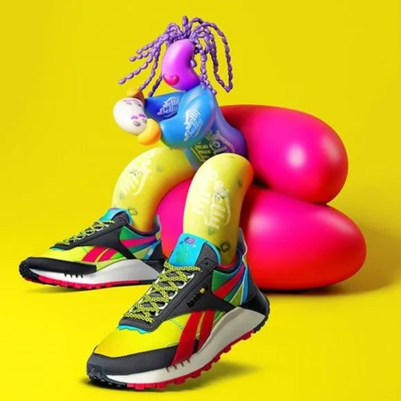 REEBOK CLASSIC LEATHER SNEAKER - KIDS' (RAINBOW ACCENTS)