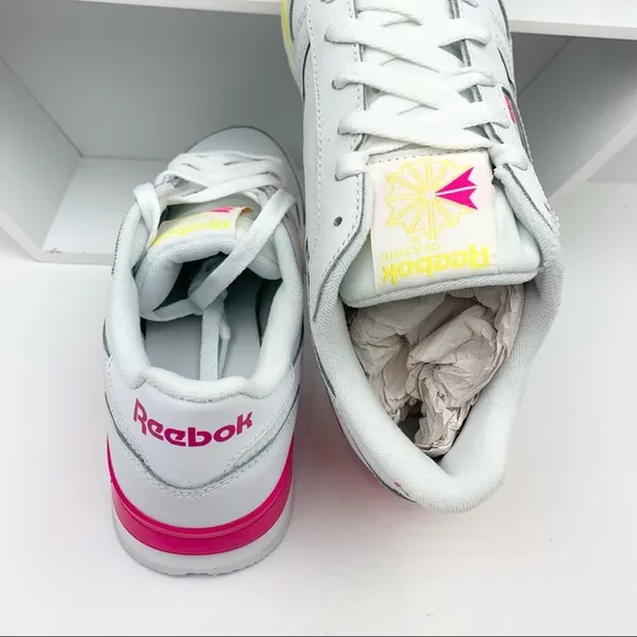 Reebok Classic Leather Sneakers Neon Ombre Retro White Pastel Easter