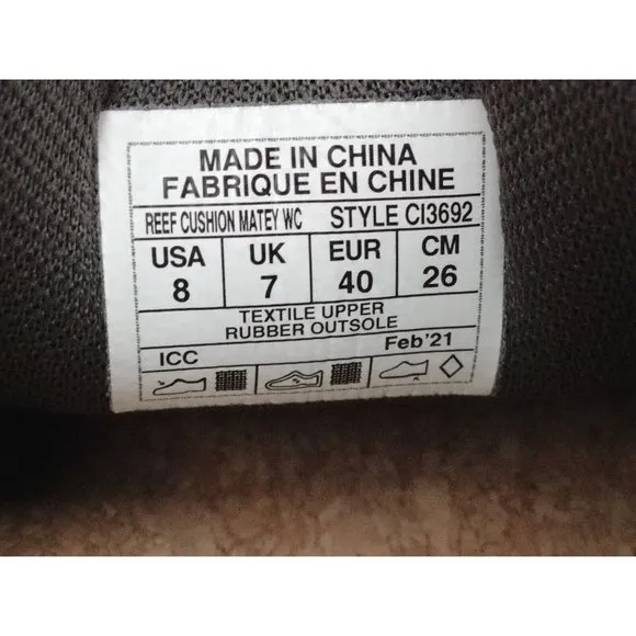 REEF Relaxed-fit Cushion Matey WC Men's Slips On Men's Size 8