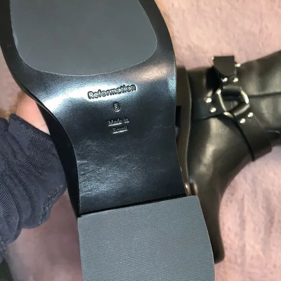Reformation Black Leather Women's Boots