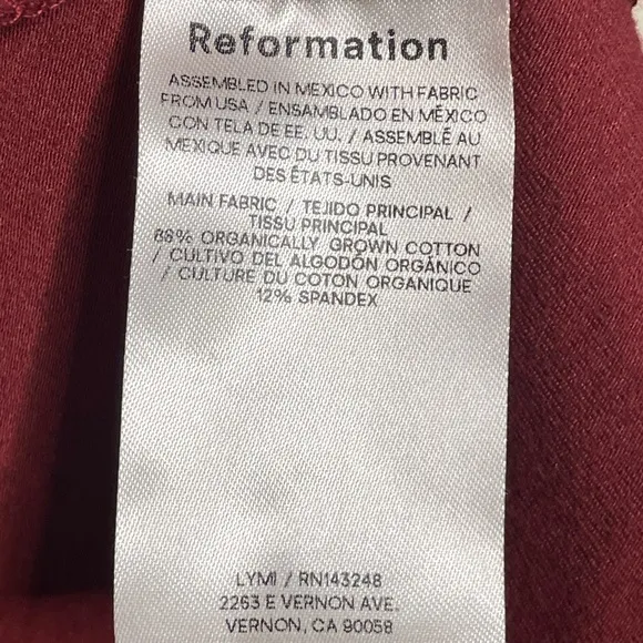 REFORMATION Mayve Knit Dress in Chianti