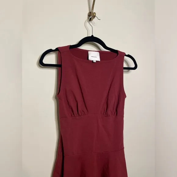 REFORMATION Mayve Knit Dress in Chianti