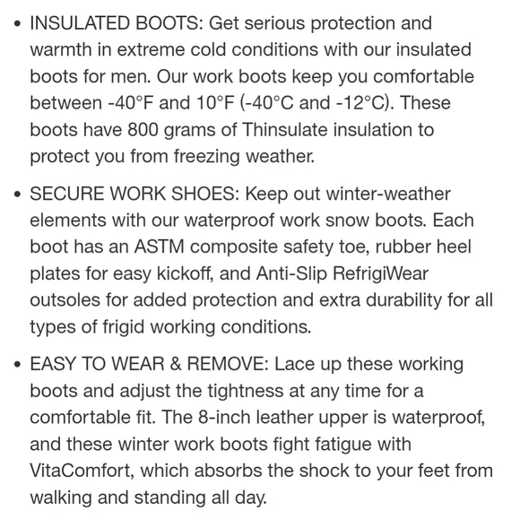Refrigiwear PolarForce MAX Waterproof Work Boots