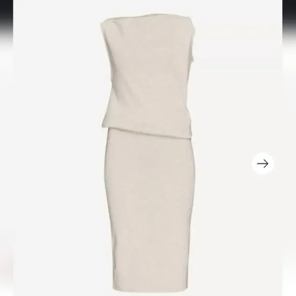 REISS Claudine Draped Knitted Dress