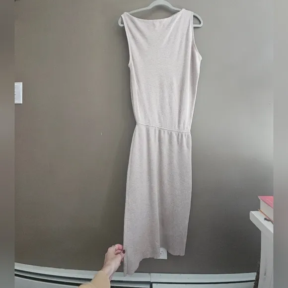 REISS Claudine Draped Knitted Dress