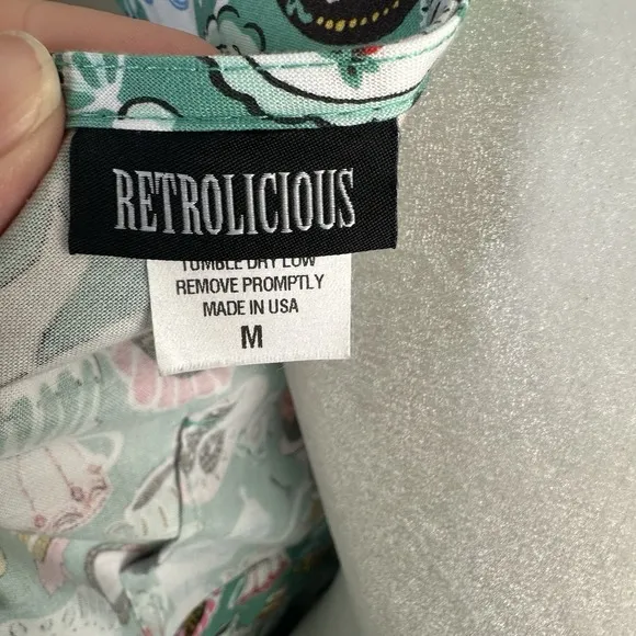 Retrolicious 50s Mad Hatter Tea Party M Fit &amp; Flare Pinup Rockabilly Novelty