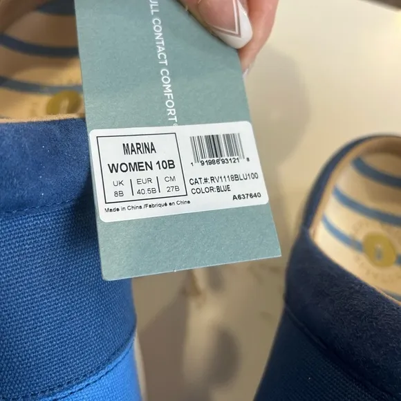 Revitalign Waco blue slip on shoes size 10 NWT