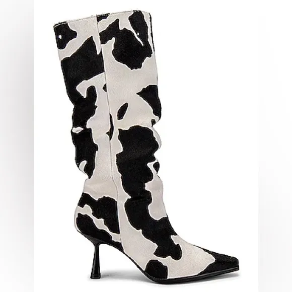 Revolve Black and White Women's Boots