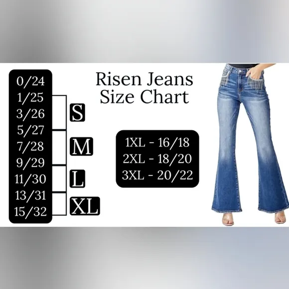 Risen Dolly High Rise Flare Jeans Rhinestones Crystals Tassels