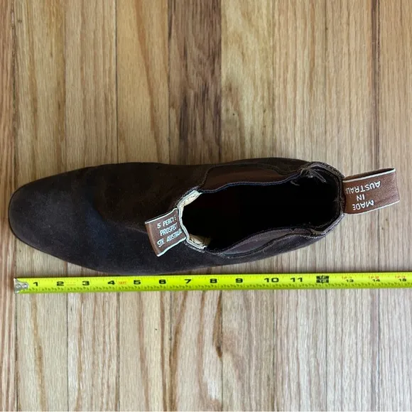 R.M. Williams Comfort Craftsman Brown Suede Chelsea Boots