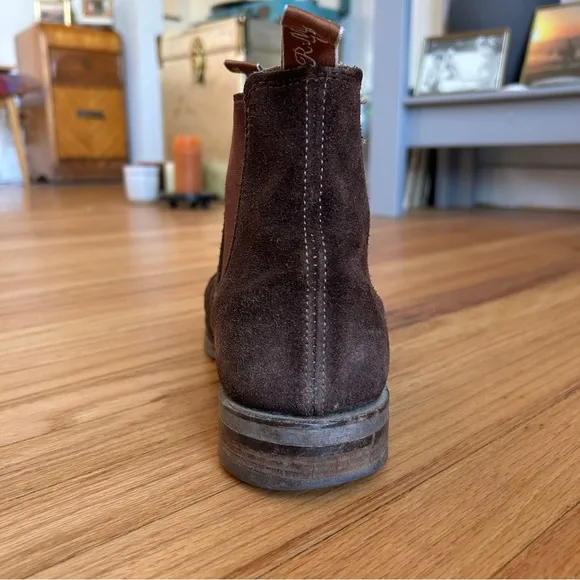 R.M. Williams Comfort Craftsman Brown Suede Chelsea Boots