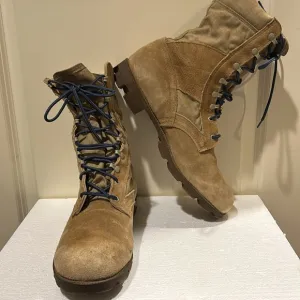 Ro-Search mens Army Combat Tactical Training lace up Boots suede canvas size 12