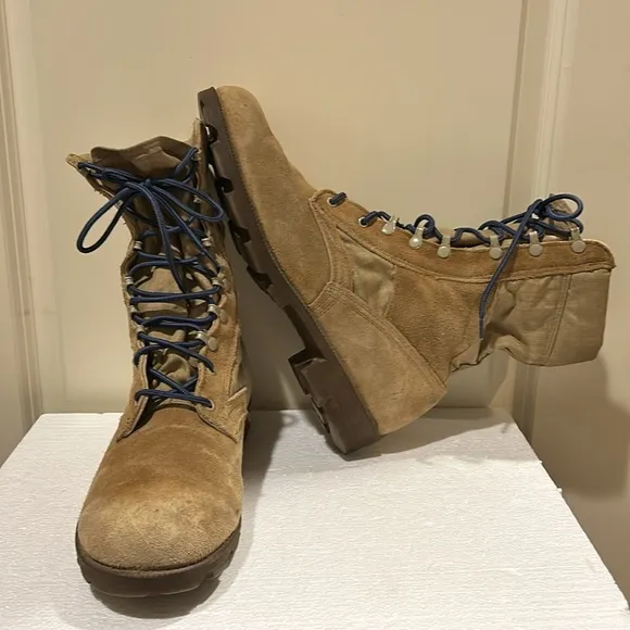 Ro-Search mens Army Combat Tactical Training lace up Boots suede canvas size 12