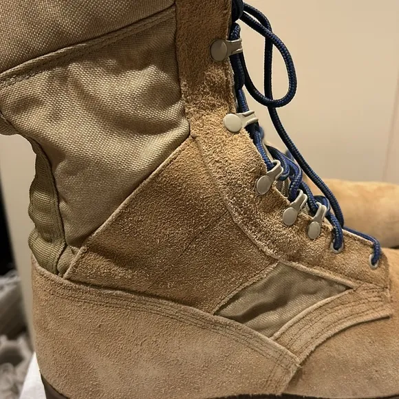 Ro-Search mens Army Combat Tactical Training lace up Boots suede canvas size 12